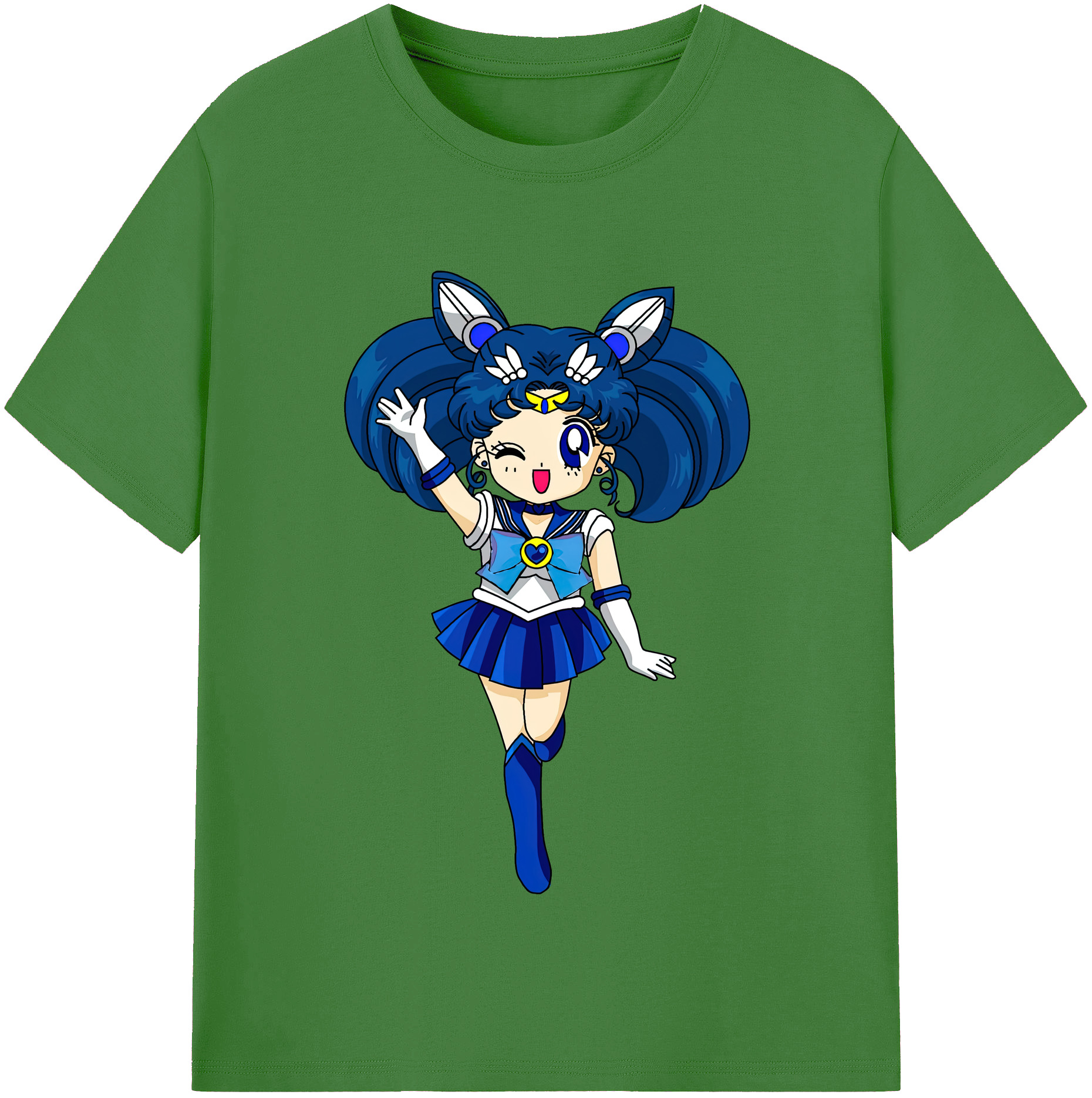 （画像用） 美少女戦士セーラームーン 水野 亜美 みずの あみ Sailor Moon Mizuno Ami レディースカジュアルプリントTシャツ（綿100％）